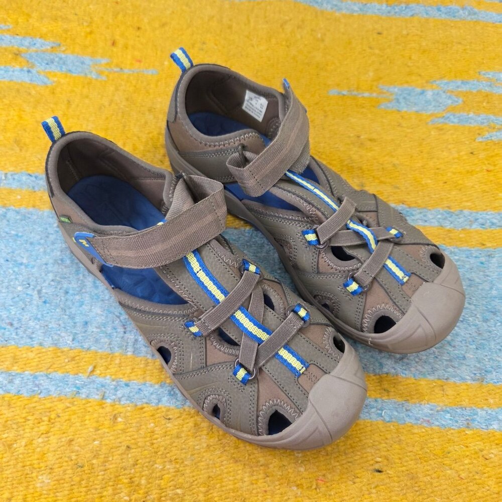 Merrell Brown and Blue Closed-Toe Outdoor Sandals